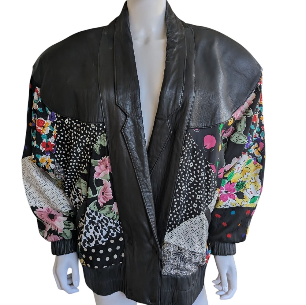Avanti Patchwork Leather Jacket Features A Unique… - image 2